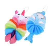 ERINGOGO 2pcs Cartoon Boys and Girls Bath Balls Soft Body Scrubber Balls for Gentle Cleansing Bathing Supplies for Boys and Girls Unicorn Colors for Bath