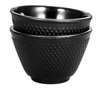 ERINGOGO 2pcs Cast Iron Chinese Tea Cups Retro Teaware Drinking Mugs Traditional Elegant Shape for Daily Tea Enjoyment