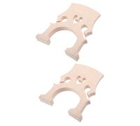 ERINGOGO 2pcs Cello Bridge Maple Wood Natural Tone Fitted Professional Accessories Lightweight Easy to Shape for Practice and Learning