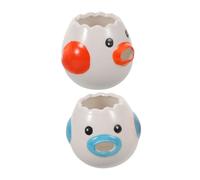 ERINGOGO 2pcs Ceramic Egg White Separator Creative Chick-Shaped Manual Egg Yolk Filter for Home Kitchen Baking Tool and Orange