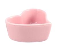 ERINGOGO 2pcs Ceramic Hamster Feeding Bowl Anti-spill Small Pet Food Dish for Hamsters and Dwarf Gerbils, Heart-shaped Porcelain Bowl Suitable for Cage Use