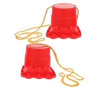 ERINGOGO 2Pcs Childrens Outdoor Stilts Red Jumping for Balance Training and Sensory Development Body Training Plaything for Kindergarten Games and Playground Fun