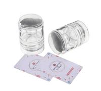 ERINGOGO 2pcs Clear Silicone Nail Stamper Transparent French Tip Stamping Jelly for Precise Alignment DIY Manicure Nail Art Tool with Soft Silicone for Detailed Pattern Transfer