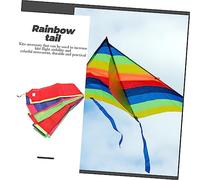 ERINGOGO 2Pcs Colorful Long Kite Tail Ribbon Streamer Lightweight Durable Kite Accessory with Connector Hook for Outdoor Flying Party Decoration and DIY Making Supplies