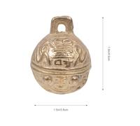 ERINGOGO 2pcs Copper Pet Hanging Bells 34mm Tiger Head Design Portable Decorative Bells for Dog Collars Suitable for Training and Outdoor Use