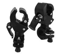 ERINGOGO 2pcs Crutch Holder Accessories Lightweight Mount Rack Multipurpose Cane Holder for Wheelchair Elderly Storage Accessories for Walkers Stability Universal Black Metal