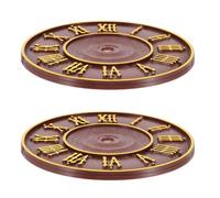 ERINGOGO 2pcs Cuckoo Clock Replacement Dial, Wall Clock Dial Replacement, 5.4 Inch round Metal Face with Roman Numerals, DIY Repair Part for Bedroom