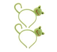 ERINGOGO 2pcs Cute Frog Makeup Headband Handmade Knitted Hair Accessories Big Eyes Fun Vintage Style for Skincare and Costume Parties