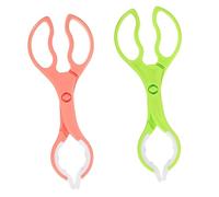 ERINGOGO 2Pcs Detachable Bottle Clamp with Ergonomic Slip Handle High Temperature Resistant Feeding Bottle Clip for Safe Gripping and Portable Use Green and Pink