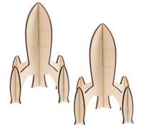 ERINGOGO 2pcs Diy Rocket Puzzle Assembly Toy for Boys and Girls Fun Educational Model Kits to Enhance Hand-eye Coordination and Foster Parent Bonding for Home Office Display