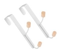 ERINGOGO 2pcs Double Hook Door Hangers No Drilling Over Door Hooks for Hats Towels Clothes Storage Sturdy and Wear-Resistant Organizers for Bathroom Bedroom Kitchen Office Use