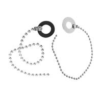 ERINGOGO 2PCS Drum Cymbal Sizzle Chain Set Silver and Black Cymbal Sizzler Extension for Jazz Drum Kits Percussion Instrument Hardware Accessories Sizzle Effect