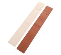 ERINGOGO 2pcs Drumstick Organizer Bag in Brown Beige PU Leather Drum Stick Holder with Dustproof Design Fit for All Drumsticks Portable Storage for Drummers and Electric Drum Kits