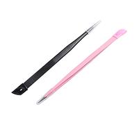 ERINGOGO 2pcs Dual Headed Manicure Tweezers Nail Art Tool for Precise Sticker Pressing Portable Design for DIY Nail Decoration and Crafting