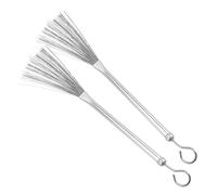 ERINGOGO 2pcs Durable Metal Handle Drum Brushes Retractable Wire Drum Brushes for Jazz and Drumming Practice Non-slip Handle for Beginner and Youth Bands