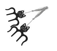 ERINGOGO 2pcs Durable Metal Piano Music Clips Strong Clamping Cat Shaped Page Holders for Music Books Lightweight Flip Folder for Electric and Upright Pianos Prevents Page Flipping During
