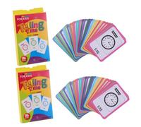 ERINGOGO 2pcs Educational Learning Clock for Grade Teaching Telling with Bright Colors Creative Learning Tool for Early Childhood Development