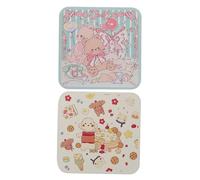 ERINGOGO 2pcs Embossed Cookie Tin Boxes with Lids Decorative Metal Gift Packaging for Candy Sweets Bakery Cookies and Biscuit Storage Stylish Holiday Present Containers