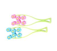 ERINGOGO 2pcs Facial Care Massager Roller Set, Manual Face Beauty Massager for Wrinkles and Anti-aging, Portable Skin Care Roller for V Face and Neck Lift in Pink and Blue