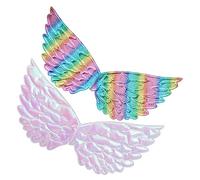 ERINGOGO 2pcs Fairy Wings Lightweight Costume Props for Cosplay and Performance Bright Color Angel and Unicorn Wing for Stage Festival Party Dress Up