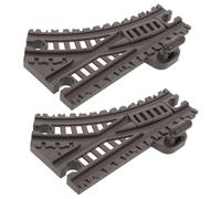 ERINGOGO 2pcs Flexible Plastic Train Track Switch Accessory Compatible with Standard for Creative Railroad Building and Challenging Turns Educational