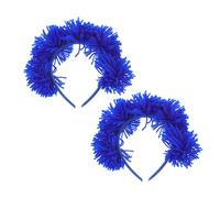 ERINGOGO 2pcs Fluffy Pom Pom Ball Headband Soft Yarn Party Headdress for Birthday Festival Hair Accessory Stylish and Comfortable Hairband for Holiday Celebrations