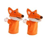 ERINGOGO 2pcs Fox Hand Puppets for Fun Animal Puppet for Storytelling Soft and Safe Materials for Showers Birthdays Christmas and Playtime
