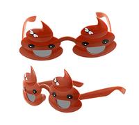 ERINGOGO 2pcs Funny Poo Shape Glasses Party Photo Props Creative Novelty Eyewear for Birthday and Celebration Brown