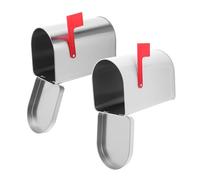 ERINGOGO 2pcs Gift Postage Box Mailbox Chocolate Candies Containers Small Cookies Containers Empty Candy Hanging Mail Organizer Small Treats Tinplate