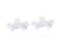 ERINGOGO 2Pcs Glitter Headband Lightweight Xmas Hairband for Christmas Party Masquerade Holiday Decor Winter Wonderland Accessories