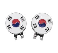 ERINGOGO 2pcs Golf Ball Mark Aiming Marker Holder Golf Hat Storage Clip Custom Iron