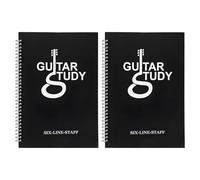 ERINGOGO 2Pcs Guitar Tab Journal Notebook: Blank Tablature & Chord Book - 6 String Guitar Manuscript Notebook for Music Notation, 50 Sheets Each, Make Your Own Music
