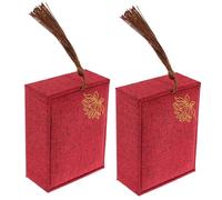 ERINGOGO 2pcs Guzheng Pipa Nail Storage Box Tassel Chic Design Portable Cloth Case for Music Accessories and Nail Varnish Organization