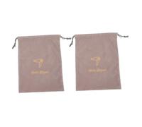 ERINGOGO 2pcs Hair Dryer Drawstring Travel Bags 23x30cm Velvet Storage Pouches Lightweight Portable Organizer for Salon and Home Use