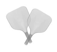 ERINGOGO 2pcs Hairspray Face Mask Shield with Handle Pet Material Hair Spray Protection for Salon and Personal Use Comfortable Fit Curved Hairdressing Face Cover for Barber Styling