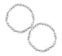 ERINGOGO 2Pcs Halloween Decorative Chain Fetters Prop Lifelike Silver Plastic Prisoner Shackles for Party Scene Layout Lightweight Costume Accessory