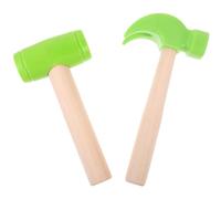 ERINGOGO 2pcs Hammer Simulation Pounding Hammers Bright Green Pretend Play Tools for Boys and Safe Smooth Surface Educational