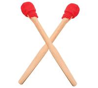 ERINGOGO 2Pcs Handle Drumsticks for Percussion Instruments Durable Cloth Wood Mallets for Adult Drumming for Practice Bars Concerts Band Performances