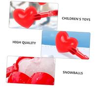 ERINGOGO 2Pcs Heart-shaped Maker Clips Plastic Outdoor Winter Snow Molds for Frostbite Protection and Play