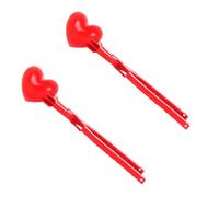 ERINGOGO 2pcs Heart-shaped Plastic Snow Maker Clips Outdoor Snow Play Red Sturdy Plastic Clamp for Winter Fun and Outdoor Activities