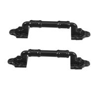 ERINGOGO 2pcs Heavy Duty Antique Barn Door Handle Rustic Pull for Sliding Gates Wooden Doors Surface Mounted