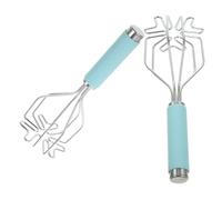 ERINGOGO 2pcs Heavy Duty Stainless Steel Potato Masher with Silicone Handle Ergonomic Handheld Kitchen Tool for Mashing Potatoes Vegetables and Fruits Compact and Easy to Clean