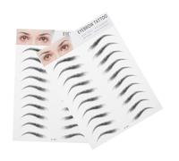 ERINGOGO 2pcs Imitation Eyebrow Hair Like Transfer Stickers for Men Women Easy to Use Temporary Artificial Eyebrows Natural Full Brow Effect Suitable for Sparse Light Brows Black