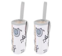 ERINGOGO 2pcs Insulated Baby Bottle Carrier - Thermal Storage Bag for Breastmilk Formula - Portable Cooler Tote with Protective Sleeve for Travel Feeding Large