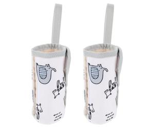 ERINGOGO 2pcs Insulated Baby Bottle Carrier - Thermal Storage Bag for Breastmilk Formula - Portable Cooler Tote with Protective Sleeve for Travel Feeding Large