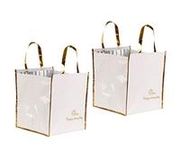 ERINGOGO 2Pcs Insulated Food Warmer Bags Reusable Cooler Bags for Hot Food and Cake Lightweight Thermal Grocery Tote for Picnic Shopping Travel Large Capacity