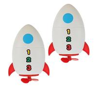 ERINGOGO 2pcs Interactive Bath Pool Toy for Toddlers Fun Rocket Design Safe for Bath
