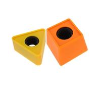 ERINGOGO 2pcs Interview Microphone Logo Flags Triangle Trapezoid Shapes Mic Station for Pretend Play Role Playing Social Skill Building with Safe Lightweight Material