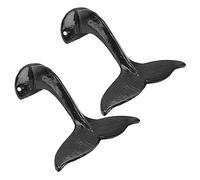 ERINGOGO 2pcs Iron Wall Mounted Hanging Hooks Creative Whale Tail Design Decorative Storage Hangers for Bedroom Bathroom Living Easy Installation Practical Organizer for Clothes Keys Towels