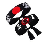 ERINGOGO 2pcs Japanese Karate Training Headband for Men, Breathable Polyester Samurai Headband Traditional Japanese Style, Multi-functional Use for Ninjas and Workout Accessories